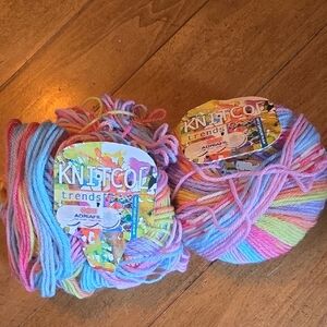 Knitcol By Adriafil Multicolor Wool Yarn, 2 Skeins
